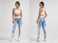 Jeans - Two Tone Rhinestone