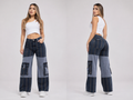Jeans - Wide Leg Cargo