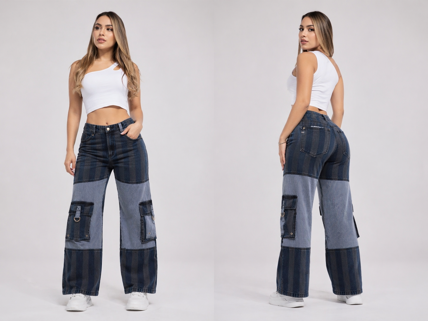 Jeans - Wide Leg Cargo